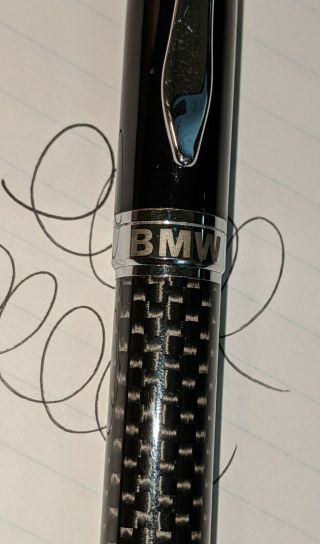 Bmw Signature Carbon Fiber Rollerball Pen Limited Edition
