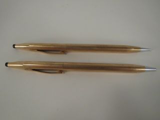 Vintage Cross Classic Pen & Pencil Set 1/20 14k Gold Filled