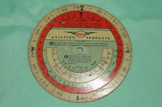 Wwii 1943 Usaaf Esso Aviation Air Speed Computation Circular Slide Rule Computer