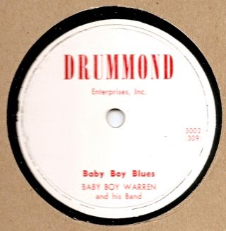 Scarce Blues 78 Baby Boy Warren Baby Boy Blues/chicken (drummond 3002) E,
