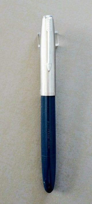 Vintage Parker 21 Fountain Pen Blue Made In Usa