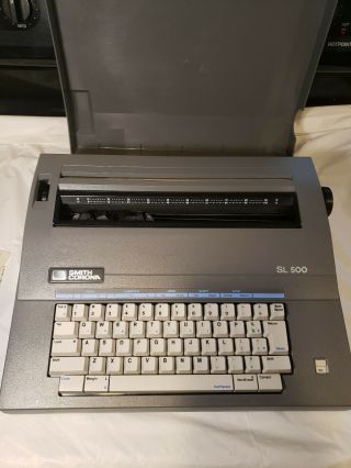 Vintage Smith - Corona Sl500 Portable Electric Typewriter W/ Cover,  -
