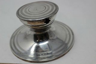 Antique Inkwell Sterling Silver Hinged Charles S Green Birmingham England 1883 2