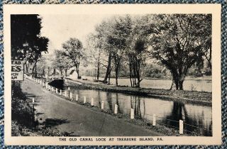 Treasure Island Pa Old Canal Lock Bucks County Delaware Canal 1940s