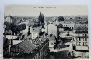 France Troyes Panoramic Postcard Old Vintage Card View Standard Souvenir Postal