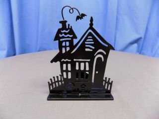 Halloween Yankee Candle Small Metal Haunted House Tea - Light Candle Holder
