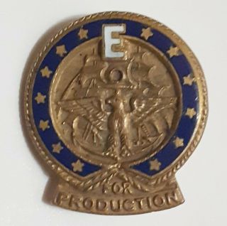 Wwii Us Navy,  E For Production,  Robbins Co,  Attleboro Pin