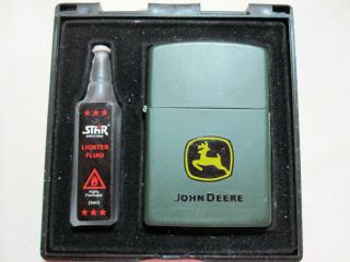 John Deere Zippo Lighter With Star Fluid 2005 Missing Lid