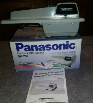 Panasonic Electric Letter Opener Office Equipment Bh - 752 W Box Great