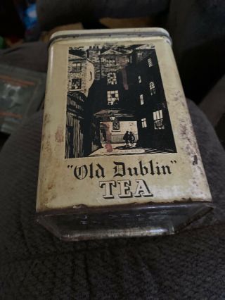 Vintage Old Dublin Tea Tin Can Mcgrath Brothers Tea Merchants Ireland