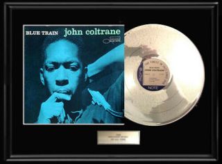 John Coltrane Blue Train Album White Gold Silver Platinum Tone Record Lp