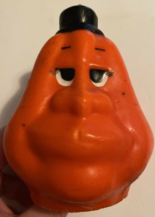 Vintage Halloween Candle Anthropomorphic Face Pumpkin Gurley