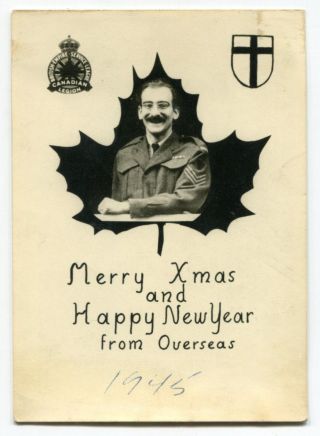 Ww2 1945 Xmas/new Year Card: " British Empire Service League Canadian Legion "