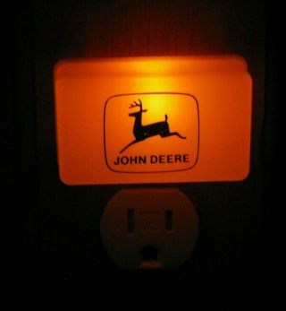 John Deere 1968 Leaping Deer Trademark Logo Plug In Night Light jd Advertising 2