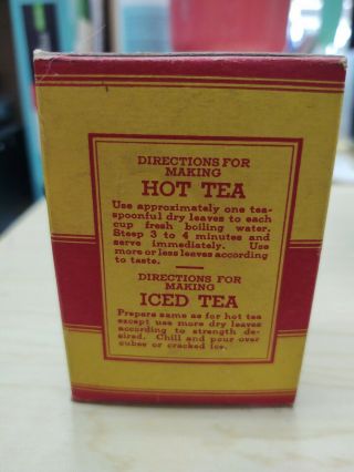 Vintage George E.  Pellens Cincinnati Golden Flow Orange Pekoe Tea Box, 3