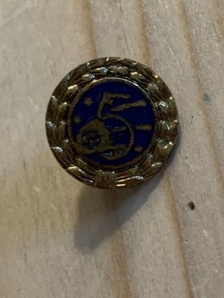 Ww2 5th Air Force Patch Type Screw Back Lapel Pin Insignia