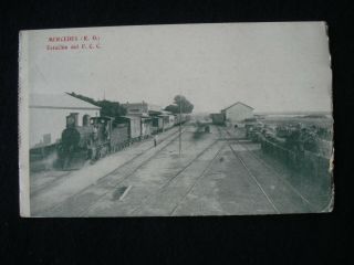Mercedes Uruguay Estacion Del F.  F.  C.  C.  Railroad Station Depot Old Postcard
