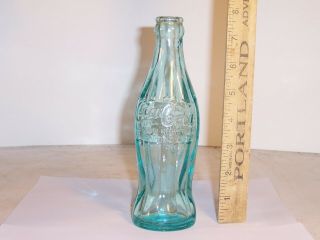 Early Hobble Skirt Style Coca Cola Bottle,  1915,  Ice Blue,  As - Is