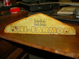 Old Minneapolis Moline Tractor Company Uni Farmor Metal Sign