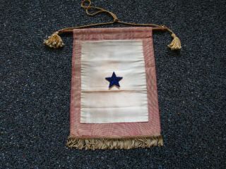 Wwii Us Home Front Single Blue Star Son In Service Banner Complete And Window