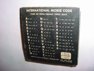 Vintage Ww 2 Ii Us Navy Morse Code Training Aid Usn