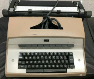 Vintage Tan Ibm Executive Model D Typewriter