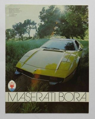 1973 Maserati Bora Sales Brochure Vintage
