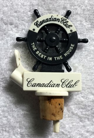 Canadian Club Whisky The Best In The House Bottle Pour Plastic Ships Wheel
