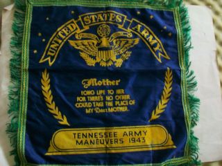 1943 U.  S.  Army Tennessee Maneuvers Pillow Case