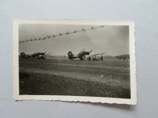 Wwii Luftwaffe Photo Stuka Ju 87a On Airfield W/splinter Camouflage