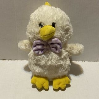 Chick Stuffed Plush Toy Chicken Purple Bowtie