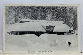 Idaho Id Pine Ridge January Lost Valley Reservoir Grocers Postcard Old Vintage