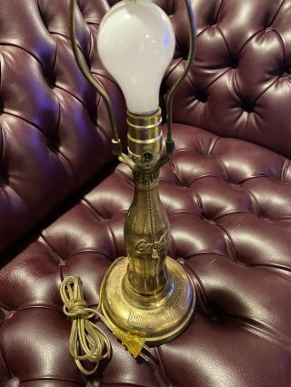 Rare Vintage Solid Metal Coca Cola Lamp Brass Color