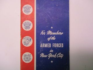 Booklet " For Members Of The Armed Forces In York City " By York Telephone