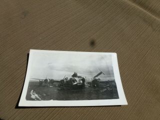 Wwii Consolidated B - 24 Liberator Crash Landing Photograph Usaaf Heavy Bomber