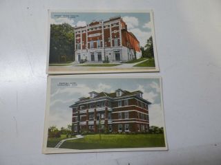 2 Old Concordia Kansas Postcards Swedish Home & Brown Grand Theatre
