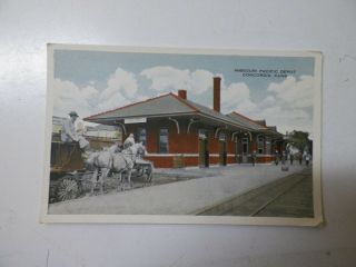 Old Concordia Kansas Postcard Missouri Pacific Railroad Depot