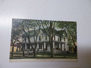 2 Old Concordia Kansas Postcards 1910 Dr.  Weaver ' s Hospital & 8th St.  House 2