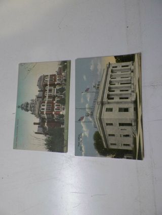 2 Old Concordia Kansas Postcards Courthouse & Post Office