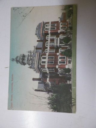 2 Old Concordia Kansas Postcards Courthouse & Post Office 2