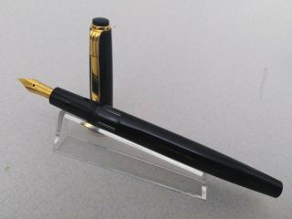Reform 4328 Black Fountain Pen Ef Gold Plated Semi Flex Nib Vintage Rare