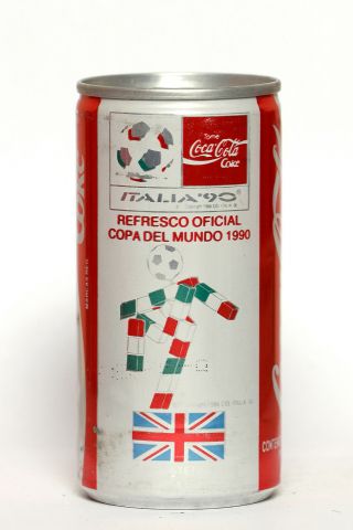 1990 Coca Cola Can From Venezuela,  World Cup Italia 