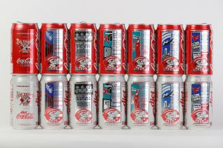 1993 Coca Cola 7,  7 Cans Set From The Usa,  Cincinnati Reds