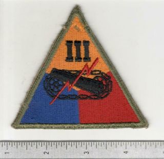 Ww 2 Us Army 3rd Armored Corps Patch Inv C046