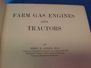 1938 FARM GAS ENGINES,  TRACTORS Hard Cover Technical BOOK 2