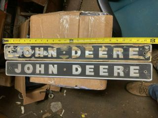 Two (2) Vintage Stamped John Deere Signs For Farm Equipment 2 