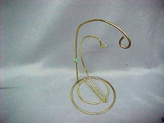 Set 2 Brass Ornament Display Stands Holder Hook Hangers 1 Is 9 In 1 Is 6 In Gc