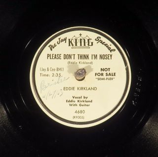 78 Rpm - - Eddie Kirkland,  King 4680 Dj,  E,  Detroit 1953 Guitar Blues