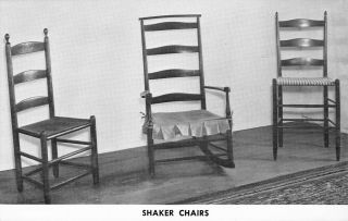Postcard Shaker Chairs The Shaker Museum Old Chatam York