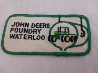 Cloth Patch John Deere Foundry Waterloo 4 " X 2 " Iowa Tractor Vintage Old 4wd Usa
